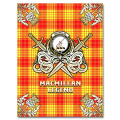 Clan MacMillan Tartan Gold Courage Symbol Blanket NI62 Clan MacMillan Tartan Today