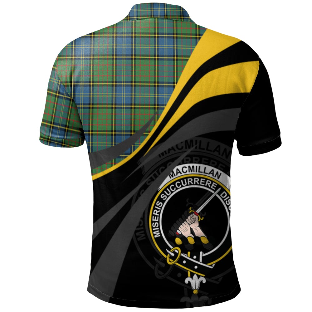 Clan MacMillan Hunting Ancient Tartan Polo Shirt - Royal Coat Of Arms Style MB19 MacMillan Hunting Ancient Tartan Tartan Polo