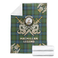 Clan MacMillan Hunting Ancient Tartan Gold Courage Symbol Blanket ST21 Clan MacMillan Tartan Today