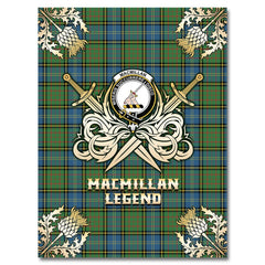 Clan MacMillan Hunting Ancient Tartan Gold Courage Symbol Blanket ST21 Clan MacMillan Tartan Today