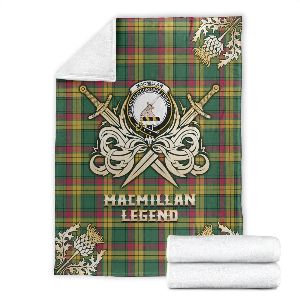 Clan MacMillan Old Ancient Tartan Gold Courage Symbol Blanket RF65 Clan MacMillan Tartan Today