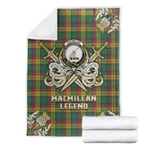 Clan MacMillan Old Ancient Tartan Gold Courage Symbol Blanket RF65 Clan MacMillan Tartan Today