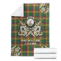Clan MacMillan Old Ancient Tartan Gold Courage Symbol Blanket RF65 Clan MacMillan Tartan Today