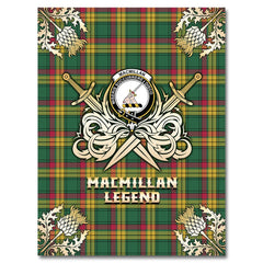 Clan MacMillan Old Ancient Tartan Gold Courage Symbol Blanket RF65 Clan MacMillan Tartan Today