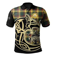 Clan MacMillan Old Modern Tartan Polo Shirt Viking Wolf XO48 MacMillan Old Modern Tartan Tartan Polo