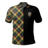 Clan MacMillan Old Modern Tartan Polo Shirt Half of Me - Cross Style CK65 MacMillan Old Modern Tartan Tartan Polo