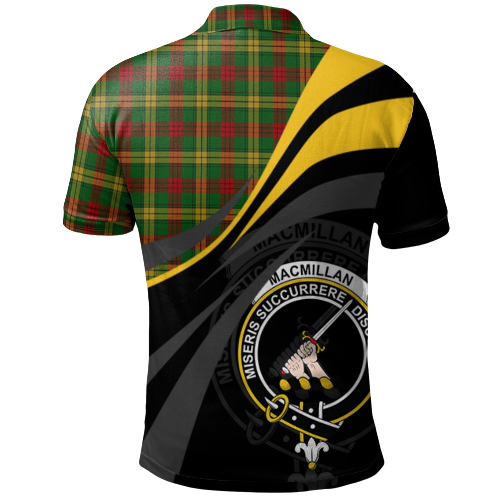 Clan MacMillan Society of Glasgow Tartan Polo Shirt - Royal Coat Of Arms Style YH13 MacMillan Society of Glasgow Tartan Tartan Polo