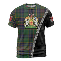 Personalized Clan MacMillan Hunting Modern Tartan Shirt with Scotland Coat of Arms & Custom Name AM25