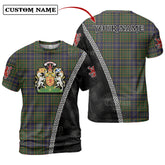 MacMillan Hunting Modern Tartan Shirt with Scotland Coat of Arms & Custom Name AM25