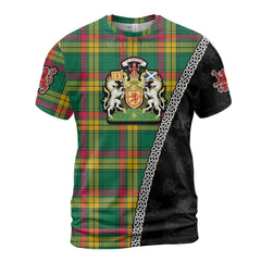 Personalized Clan MacMillan Old Ancient Tartan Shirt with Scotland Coat of Arms & Custom Name SI34