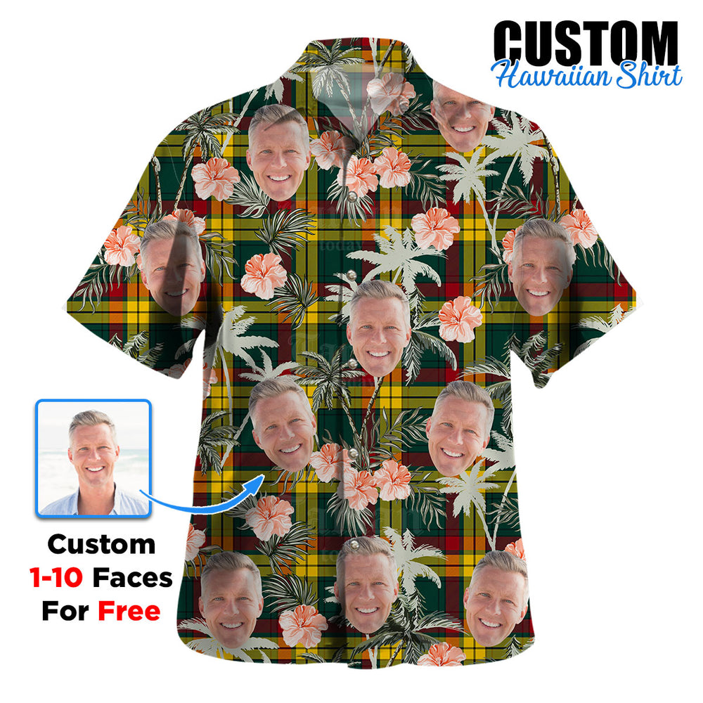 Clan MacMillan Old Modern Tartan Custom Face Hawaiian Shirt – Unisex Gift for Family Members, Summer Party DU11 MacMillan Old Modern Tartan Tartan Hawaii Shirt