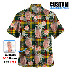 Clan MacMillan Old Modern Tartan Custom Face Hawaiian Shirt – Unisex Gift for Family Members, Summer Party DU11 MacMillan Old Modern Tartan Tartan Hawaii Shirt