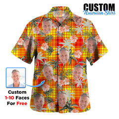 Clan MacMillan Tartan Custom Face Hawaiian Shirt – Unisex Gift for Family Members, Summer Party KA77 MacMillan Tartan Tartan Hawaii Shirt