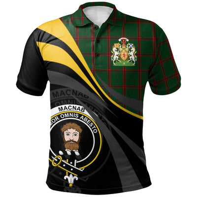 Clan MacNab Ancient 02 Tartan Polo Shirt - Royal Coat Of Arms Style
