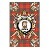 Clan MacNab Ancient Tartan Crest Black Garden Flag - Gold Thistle MG75 Clan MacNab Tartan Today