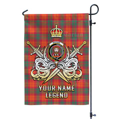 Custom Name Clan MacNab Ancient Tartan Garden Flag with Clan Crest and the Golden Sword of Courageous Legacy JV93