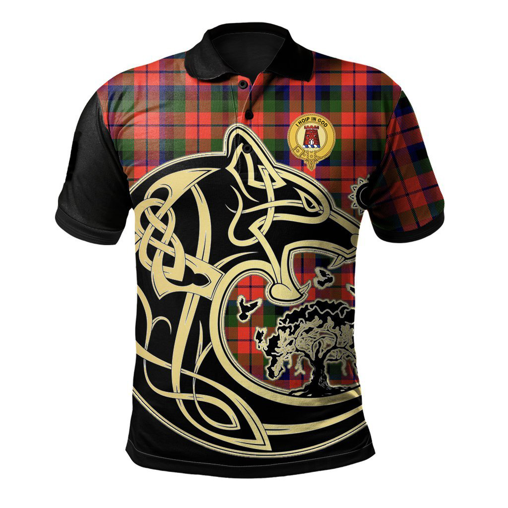 Clan MacNaughton Modern Tartan Polo Shirt Viking Wolf JK92 MacNaughton Modern Tartan Tartan Polo