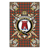 Clan MacNaughton Ancient Tartan Crest Black Garden Flag - Gold Thistle QP41 Clan MacNaughton Tartan Today
