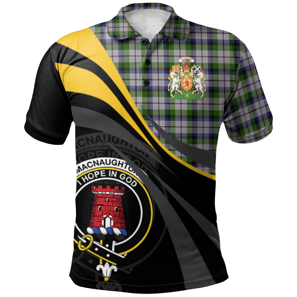 Clan MacNaughton Dress Tartan Polo Shirt - Royal Coat Of Arms Style LF12 MacNaughton Dress Tartan Tartan Polo