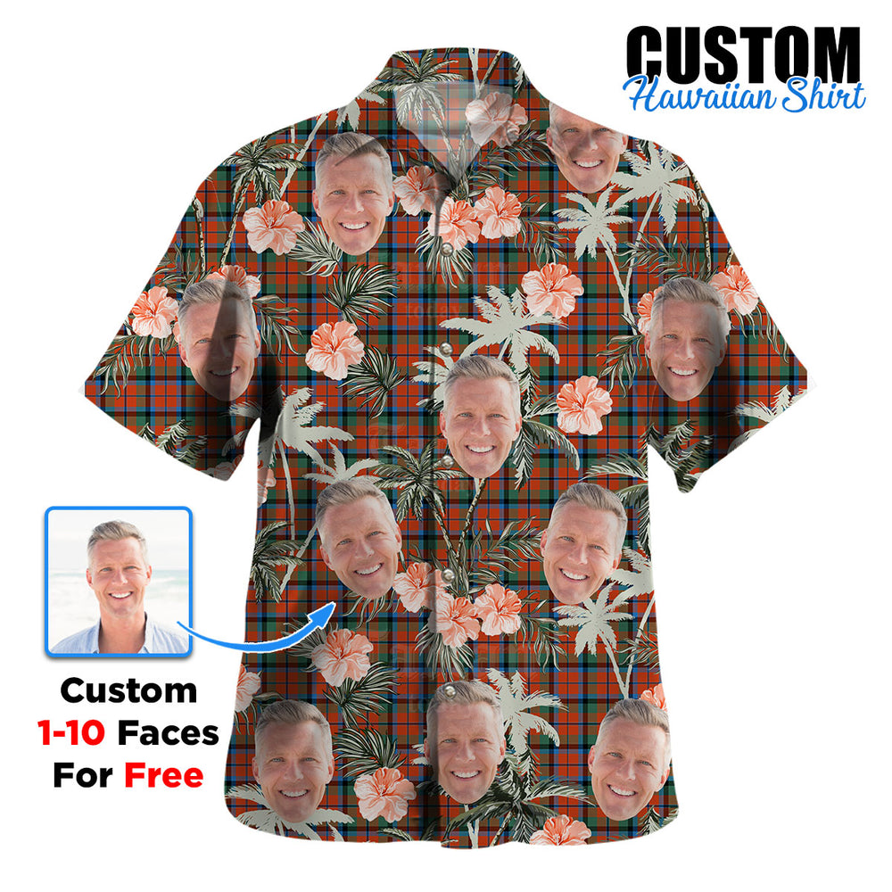 Clan MacNaughton Ancient Tartan Custom Face Hawaiian Shirt – Unisex Gift for Family Members, Summer Party CE17 MacNaughton Ancient Tartan Tartan Hawaii Shirt
