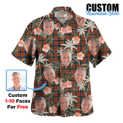 Clan MacNaughton Ancient Tartan Custom Face Hawaiian Shirt – Unisex Gift for Family Members, Summer Party CE17 MacNaughton Ancient Tartan Tartan Hawaii Shirt