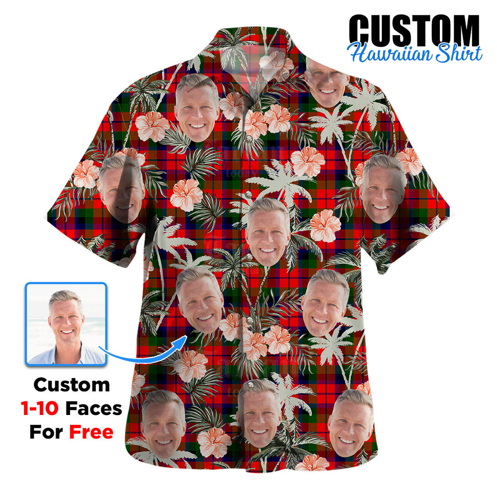 Clan MacNaughton Modern Tartan Custom Face Hawaiian Shirt – Unisex Gift for Family Members, Summer Party XF78 MacNaughton Modern Tartan Tartan Hawaii Shirt