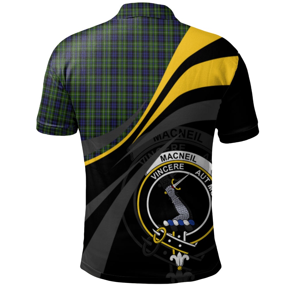 Clan MacNeil of Colonsay Tartan Polo Shirt - Royal Coat Of Arms Style UW81 MacNeil of Colonsay Tartan Tartan Polo