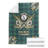 Clan MacNeil of Colonsay Ancient Tartan Gold Courage Symbol Blanket EI20 Clan MacNeil / MacNeill Tartan Today