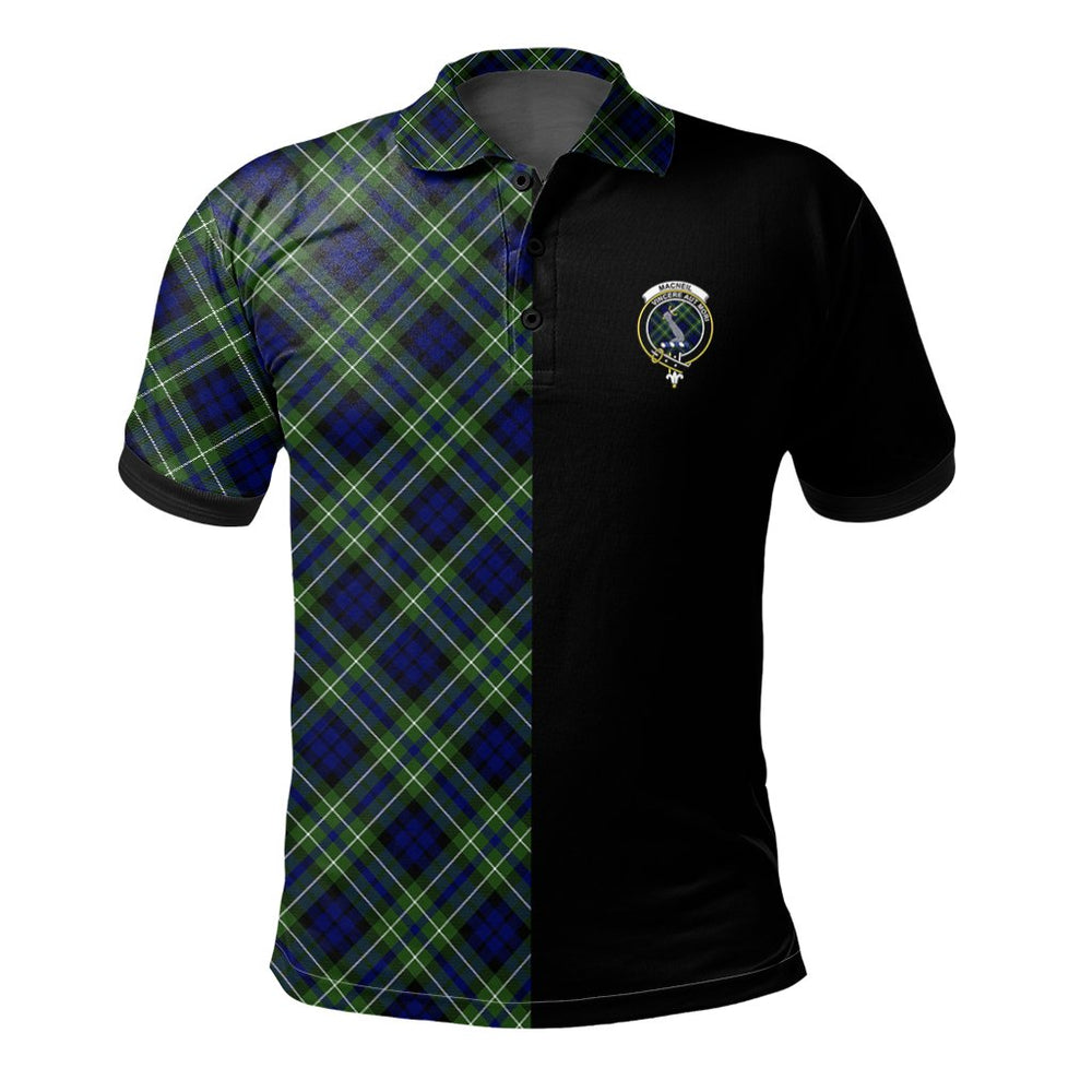 Clan MacNeil of Colonsay Modern Tartan Polo Shirt Half of Me - Cross Style FO65 MacNeil of Colonsay Modern Tartan Tartan Polo