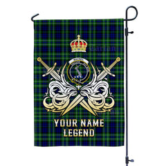 Custom Name Clan MacNeil (of Colonsay) Tartan Garden Flag with Clan Crest and the Golden Sword of Courageous Legacy HL31