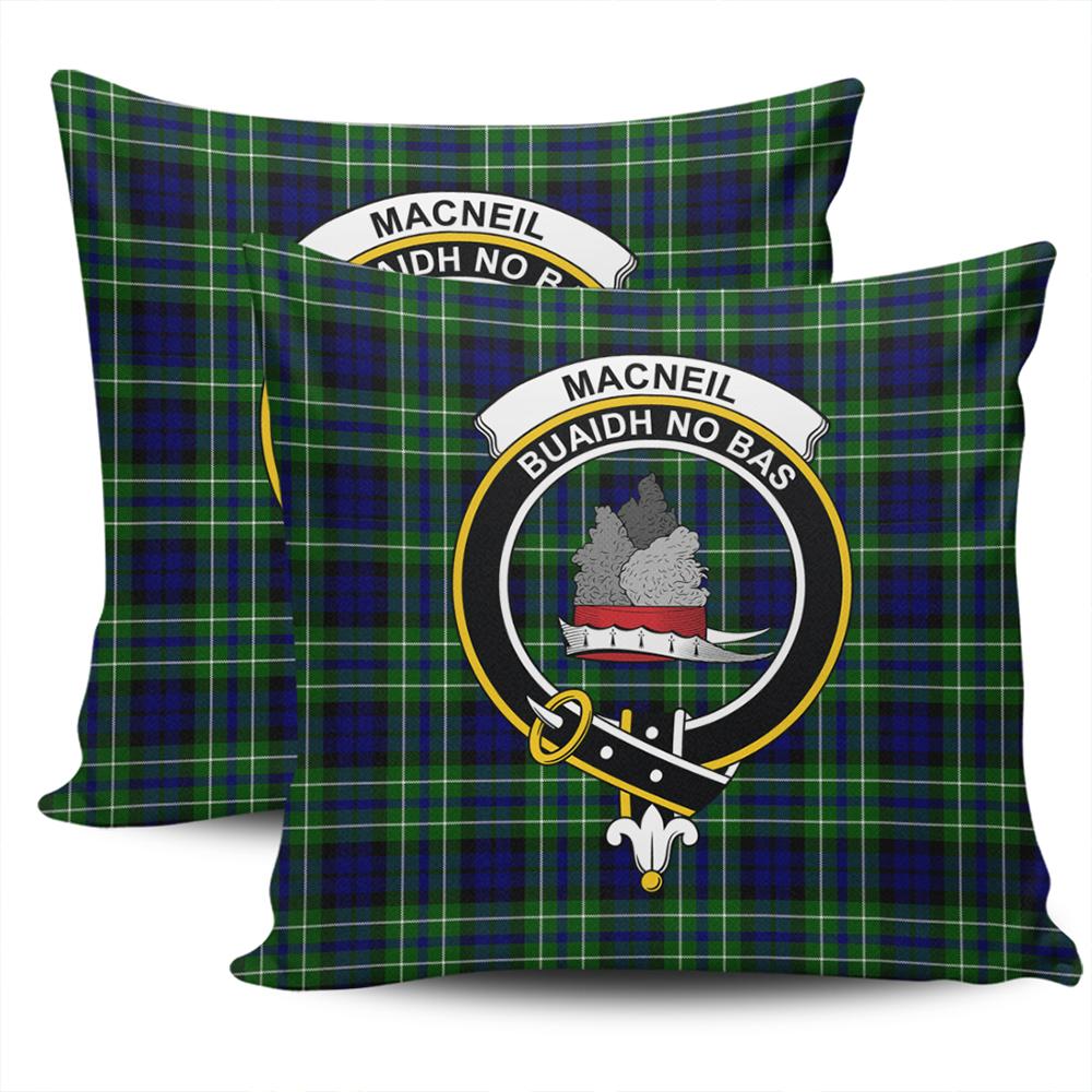 Clan MacNeil of Colonsay Modern Tartan Crest Pillow Cover UB83 Clan MacNeil / MacNeill Tartan Today
