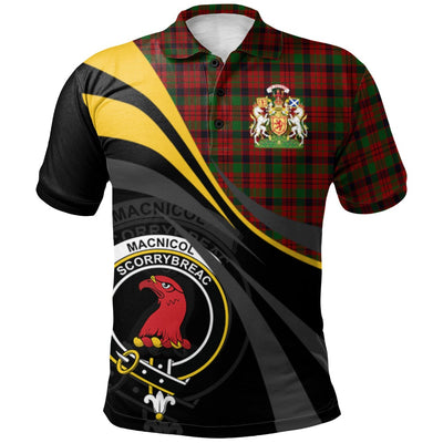 Clan MacNicol - Nicolson 01 Tartan Polo Shirt - Royal Coat Of Arms Style