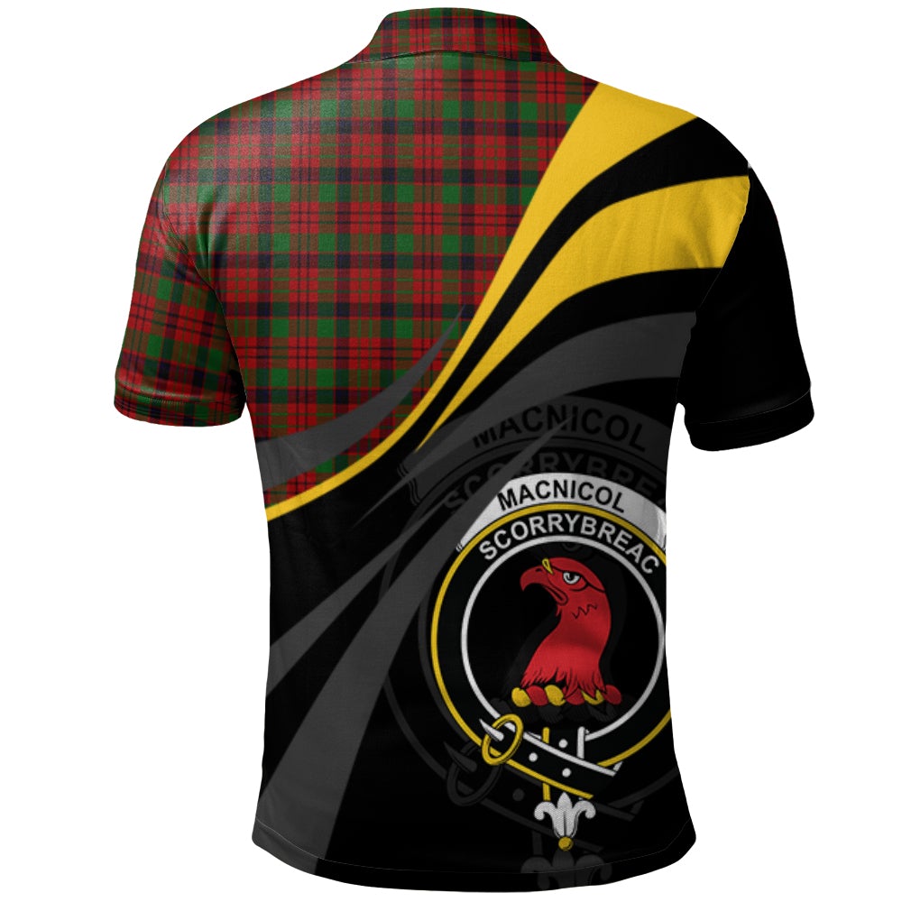 Clan MacNicol - Nicolson 01 Tartan Polo Shirt - Royal Coat Of Arms Style PW13 MacNicol - Nicolson 01 Tartan Tartan Polo