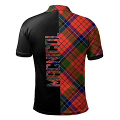 Clan MacNicol of Scorrybreac Tartan Polo Shirt Half of Me - Cross Style DD35 MacNicol of Scorrybreac Tartan Tartan Polo