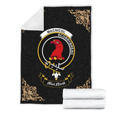 Clan MacNicol (of Scorrybreac) Crest Tartan Premium Blanket Black FL16 Clan MacNicol Tartan Today