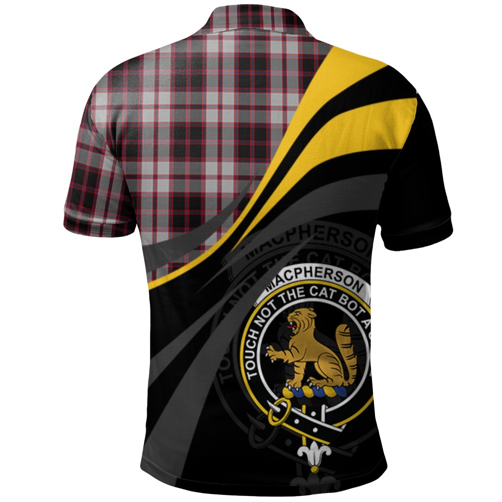 Clan MacPherson Tartan Polo Shirt - Royal Coat Of Arms Style VU44 MacPherson Tartan Tartan Polo
