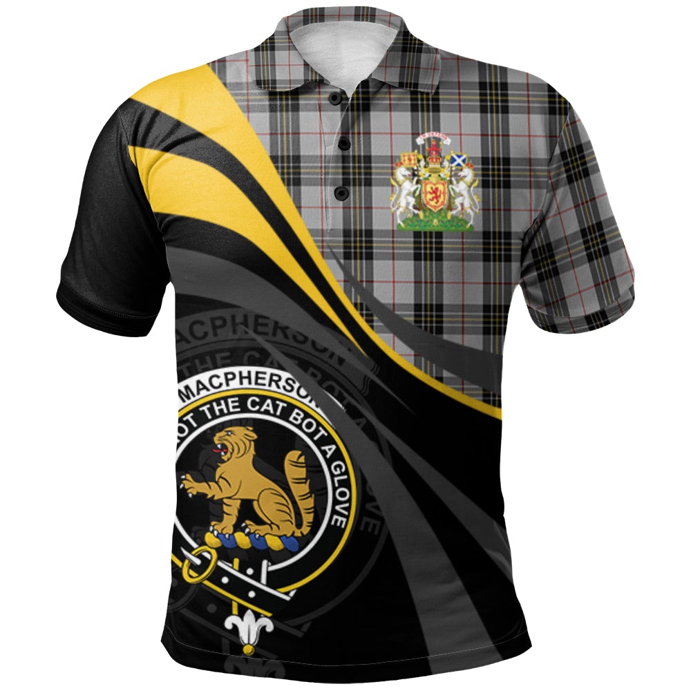 Clan MacPherson 10 Tartan Polo Shirt - Royal Coat Of Arms Style OD40 MacPherson 10 Tartan Tartan Polo