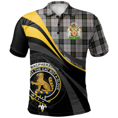 Clan MacPherson 10 Tartan Polo Shirt - Royal Coat Of Arms Style OD40 MacPherson 10 Tartan Tartan Polo