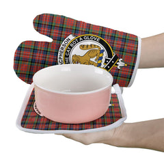 Clan MacPherson Ancient Tartan Crest Oven Mitt And Pot Holder (2 Oven Mitts + 1 Pot Holder) IU56 Clan MacPherson Tartan Today