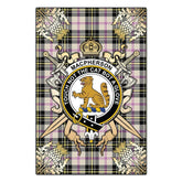 Clan MacPherson Dress Ancient Tartan Crest Black Garden Flag - Gold Thistle JY80 Clan MacPherson Tartan Today