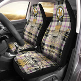 Clan MacPherson Dress Ancient Tartan Crest Car Seat Cover - Gold Thistle Courage Symbol StyleAB89 Clan MacPherson Tartan Today