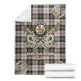 Clan MacPherson Dress Ancient Tartan Gold Courage Symbol Blanket MX77 Clan MacPherson Tartan Today