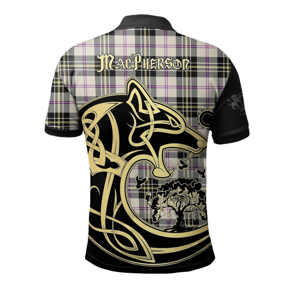 Clan MacPherson Dress Ancient Tartan Polo Shirt Viking Wolf OE54 MacPherson Dress Ancient Tartan Tartan Polo