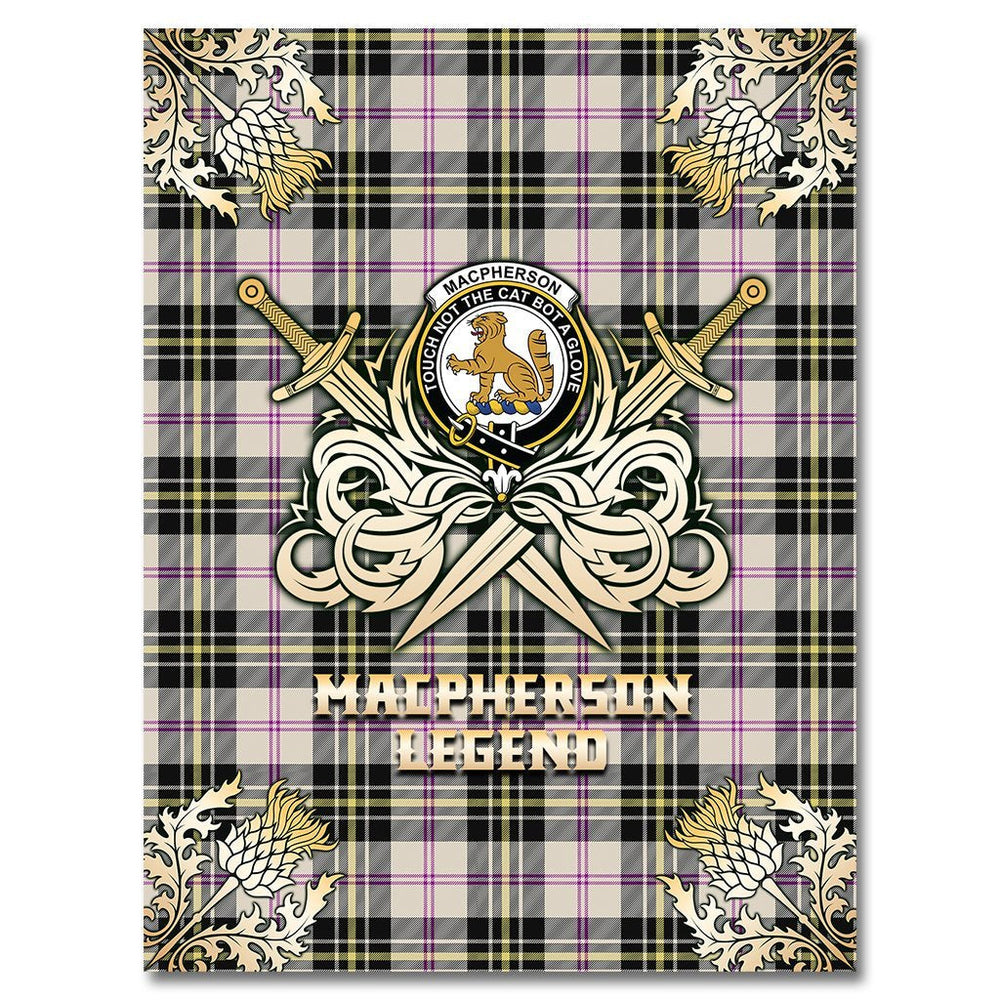 Clan MacPherson Dress Ancient Tartan Gold Courage Symbol Blanket MX77 Clan MacPherson Tartan Today