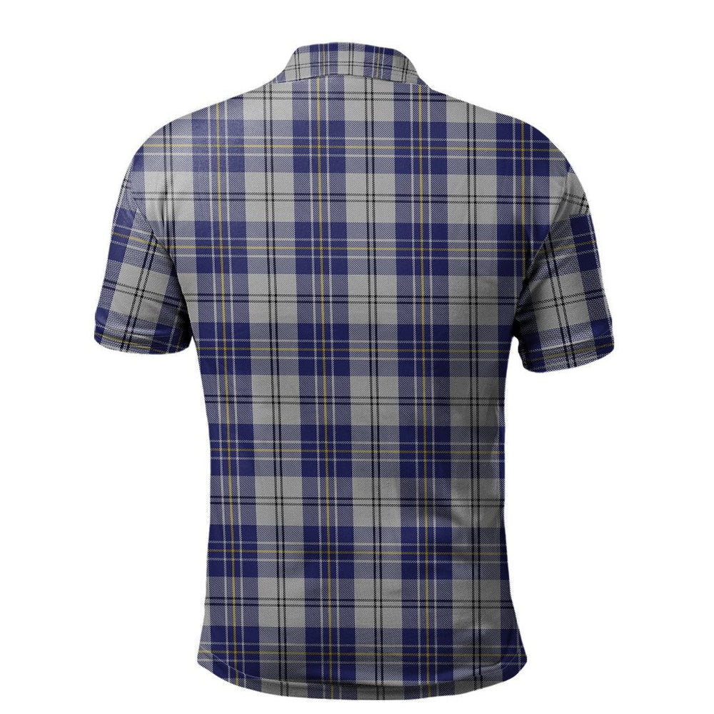 Clan MacPherson Dress Blue Tartan Polo Shirt PJ51 MacPherson Dress Blue Tartan Tartan Polo