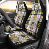 Clan MacPherson Dress Modern Tartan Crest Car Seat Cover - Gold Thistle Courage Symbol StyleHX36 Clan MacPherson Tartan Today