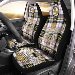 Clan MacPherson Dress Modern Tartan Crest Car Seat Cover - Gold Thistle Courage Symbol StyleHX36 Clan MacPherson Tartan Today