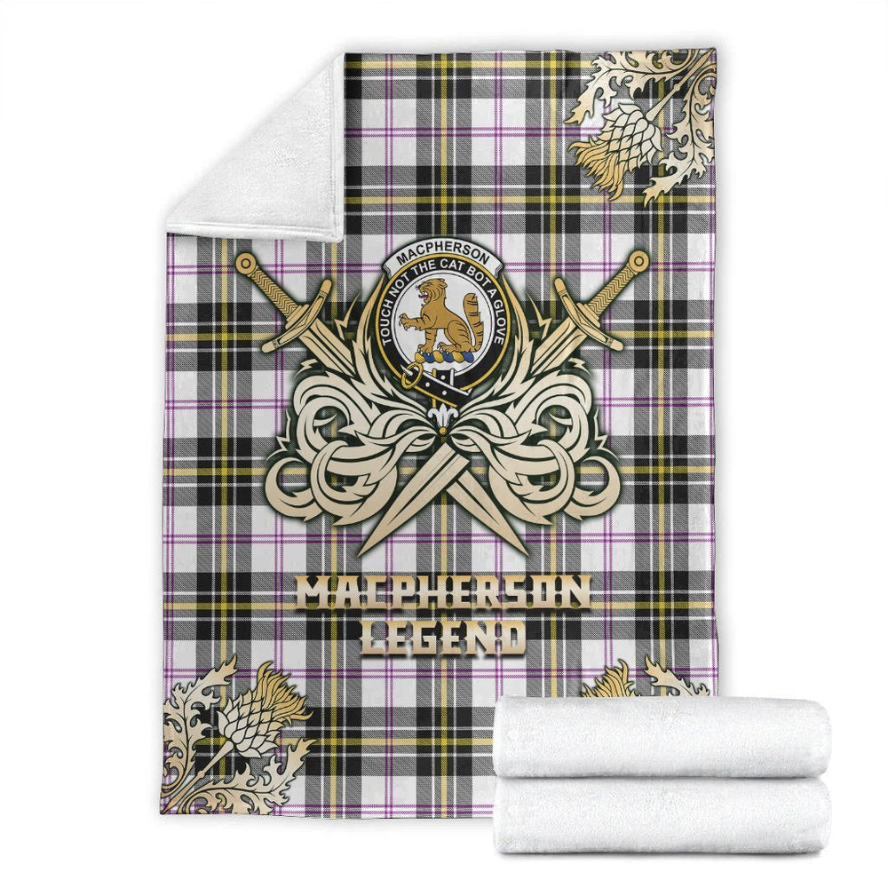 Clan MacPherson Dress Modern Tartan Gold Courage Symbol Blanket NG44 Clan MacPherson Tartan Today