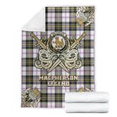 Clan MacPherson Dress Modern Tartan Gold Courage Symbol Blanket NG44 Clan MacPherson Tartan Today