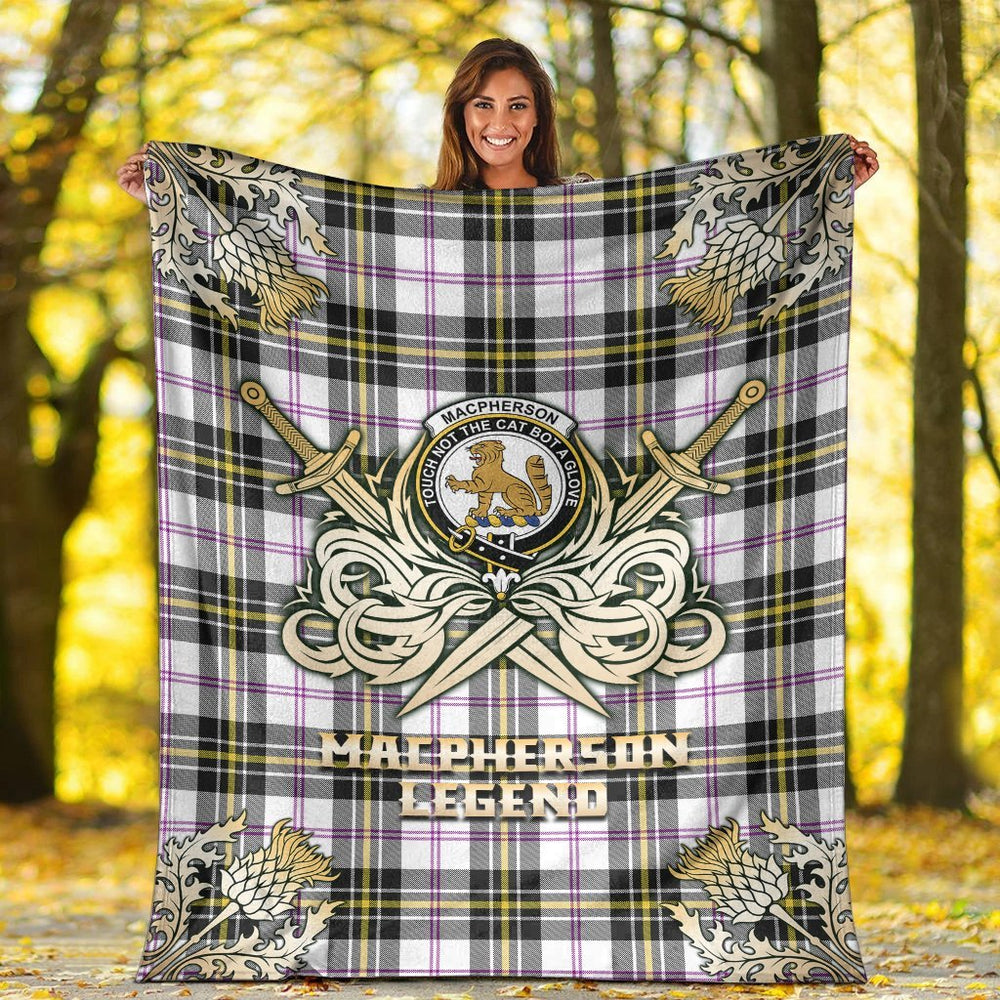 Clan MacPherson Dress Modern Tartan Gold Courage Symbol Blanket NG44 Clan MacPherson Tartan Today